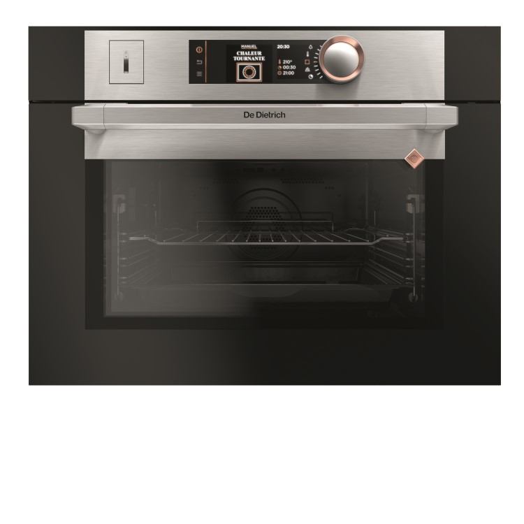 De Dietrich DKR7580X Built-in 45cm Compact Pyrolytic 100 Precent Steam Oven DX2 Display 40 Litre -  Platinum