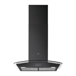 AEG 3000 Series 60cm Curved Glass Chimney Cooker Hood - Black
