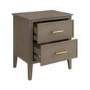ONLY OPENED - Wide Dark Wood 2-Drawer Bedside Table - Delilah