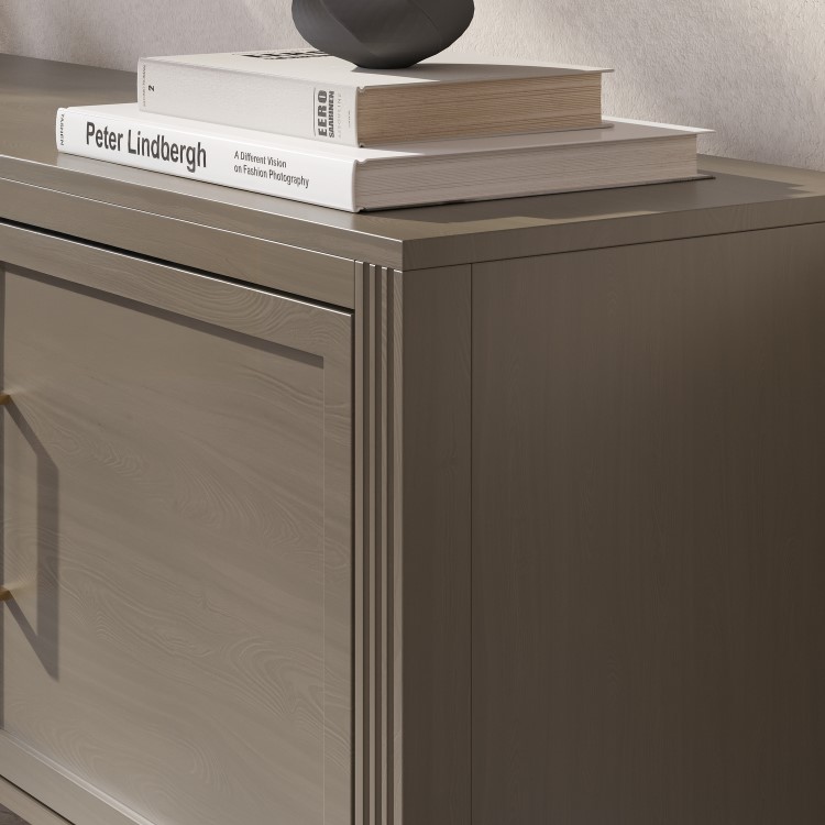 Large Dark Wooden TV Stand with Storage - TV's up to 65" - Delilah