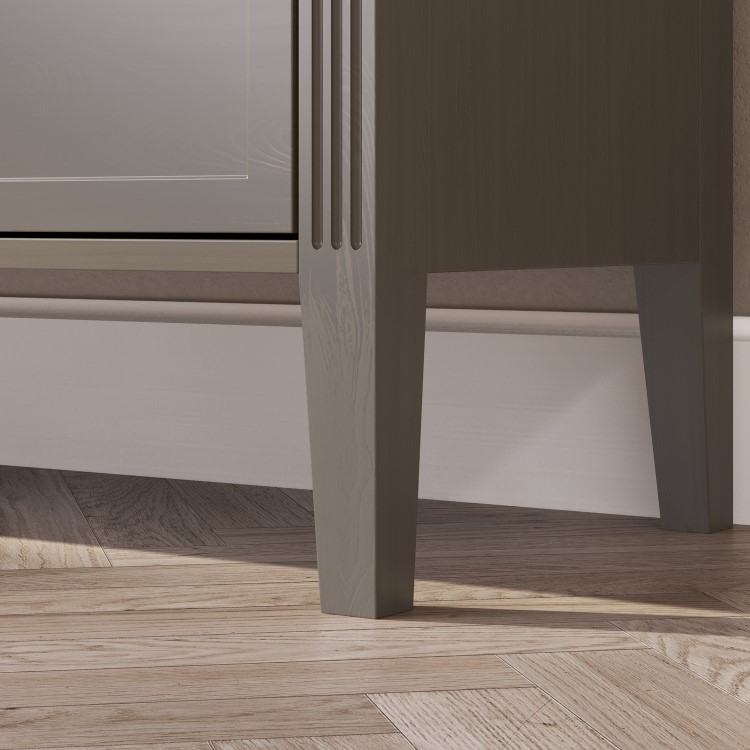 Large Dark Wooden TV Stand with Storage - TV's up to 65" - Delilah