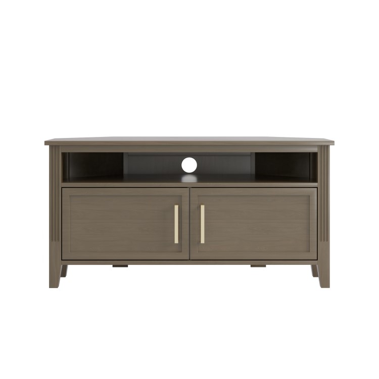 Corner Dark Wooden TV Stand with Storage - TV's up to 43" - Delilah