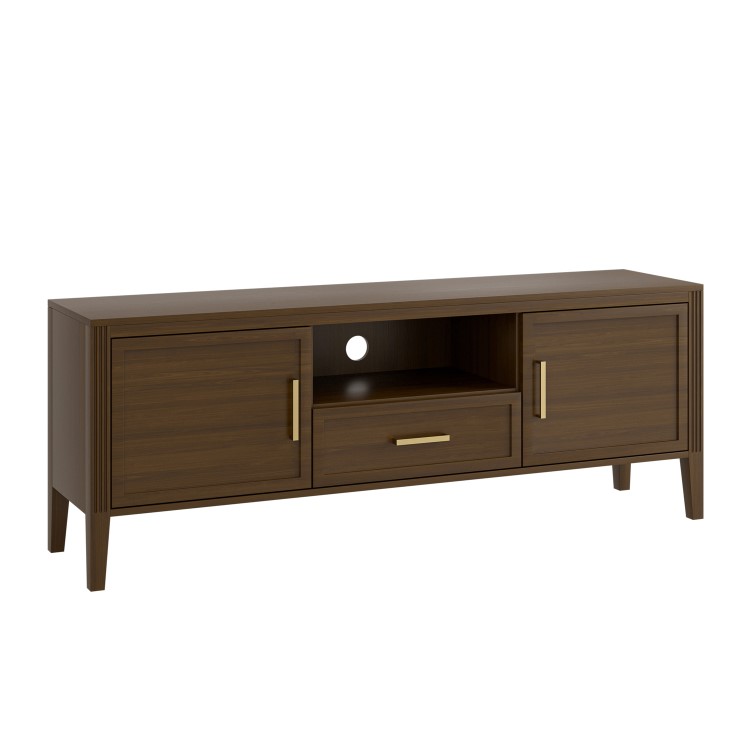 Large Walnut TV Stand with Storage - TV's up to 65" - Delilah