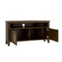 Corner Walnut TV Stand with Storage - TV's up to 43" - Delilah