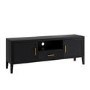 Large Black Wooden TV Stand with Storage - TV's up to 65" - Delilah