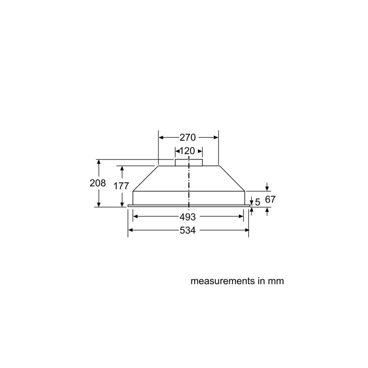 Refurbished Bosch DLN53AA70B Serie 2 53cm Canopy Cooker Hood Silver