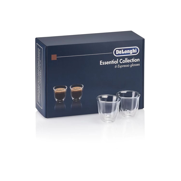 Delonghi Espresso Coffee Glasses - Set of 6