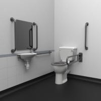Nymas Close Coupled Doc M Pack Disibility Bathroom Suite with Grey Fixings Nymas Close Coupled Doc M Pack Disibility Bathroom Suite with Grey Fixings