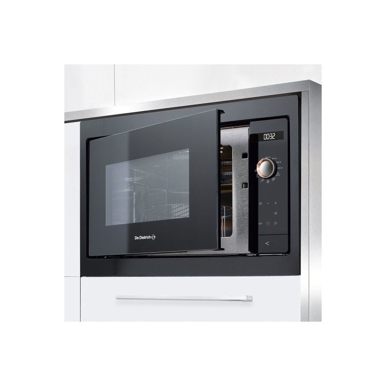 Refurbished De Dietrich DME7121A Built In 26L 900W Compact Solo Microwave Black