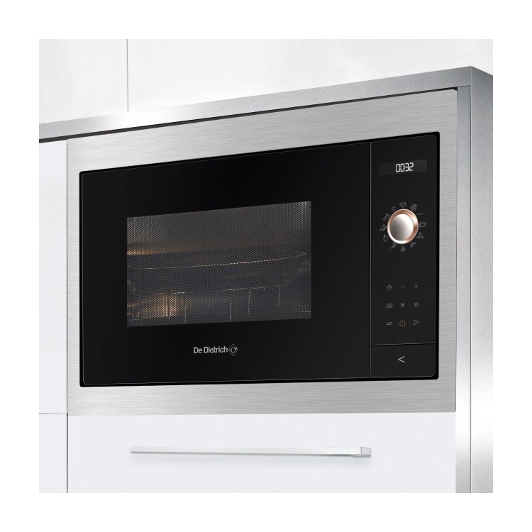 De Dietrich DMG7129X Built-in  38cm Compact Microwave And Grill 26 Litre 900W -  Platinum