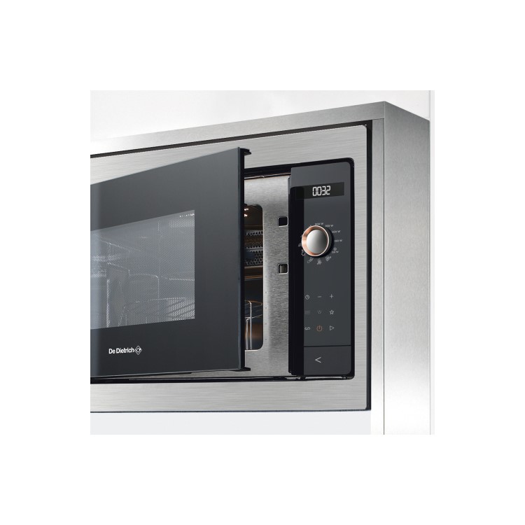 De Dietrich DMG7129X Built-in  38cm Compact Microwave And Grill 26 Litre 900W -  Platinum