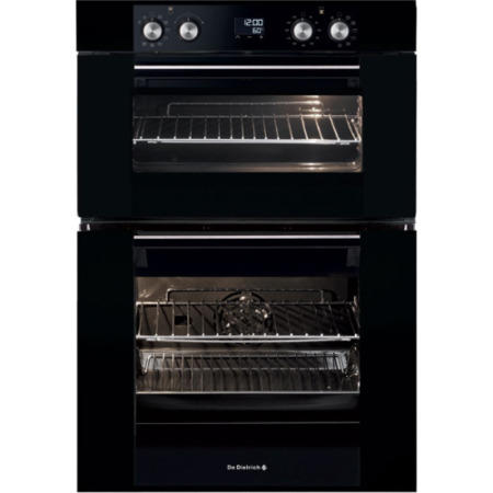 De Dietrich DOD1278B Multifunction Pyroclean Electric Built-in Double Oven - Black