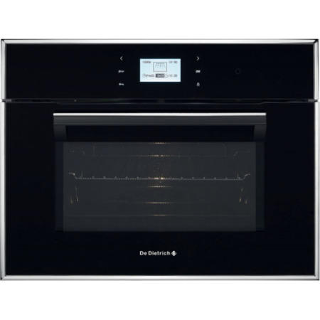 De Dietrich DOM1195B Compact Height Built-in Combination Microwave Oven Black Pearl