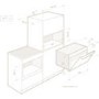 De Dietrich DOM1195W Compact Height Built-in Combination Microwave Oven White Pearl