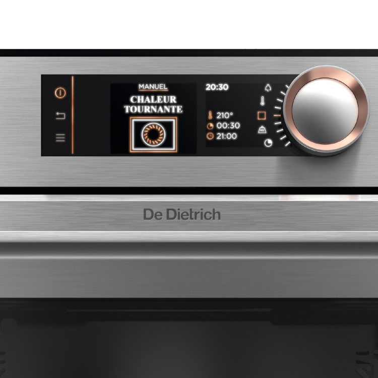 De Dietrich DOP7574X Built-in Oven Multifunction ICS Pyrolytic 73 Litre DX2 Display -  Platinum