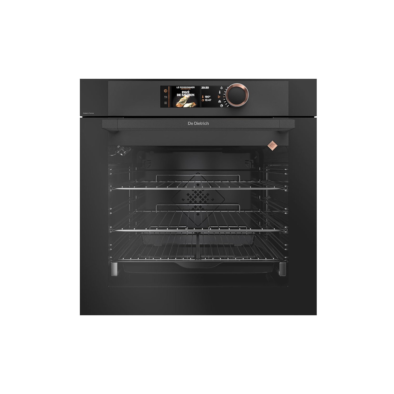 De Dietrich DOP8785A Electric Single Oven with Pyrolytic Cleaning - Absolute Black