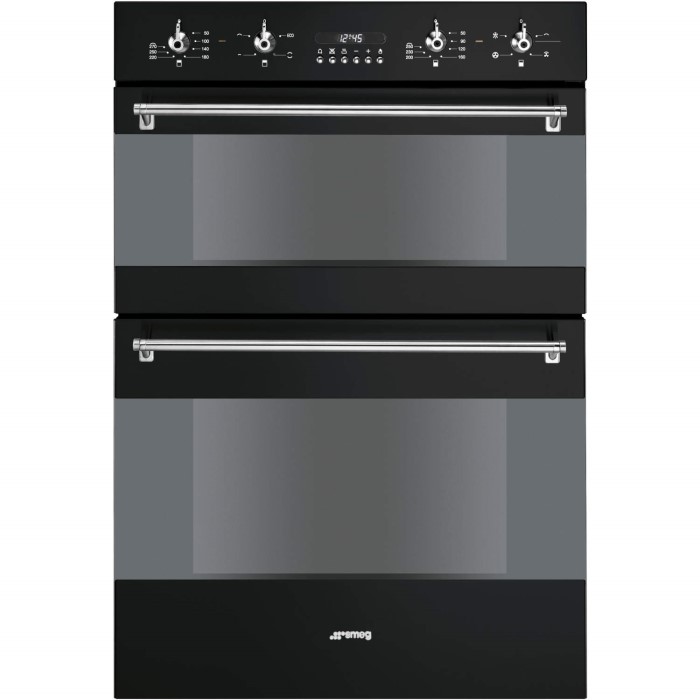 Smeg DOSC34N Classic Multifunction Electric Built In Double Oven Black