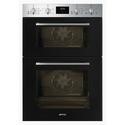 Smeg DOSF400B Cucina Built-In Double Oven - Stainless Steel  