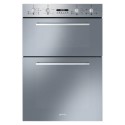 DOSF44X Smeg DOSF44X Cucina 60cm Stainless Steel Electric Double Multifunction Oven with New Style Controls