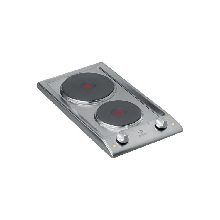 Indesit 29cm 2 Zone Sealed Plate Hob - Stainless Steel