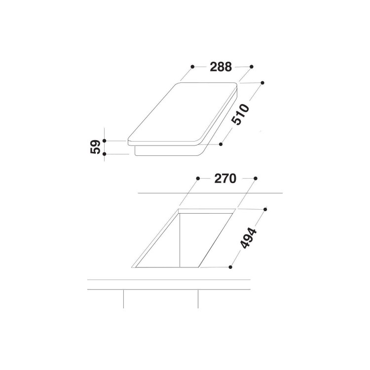 Indesit 29cm 2 Zone Sealed Plate Hob - Stainless Steel