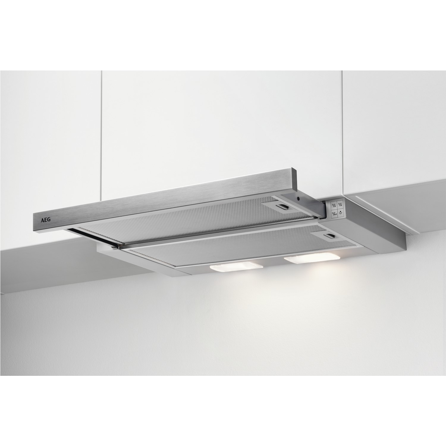 AEG 60cm Telescopic Canopy Cooker Hood - Stainless Steel