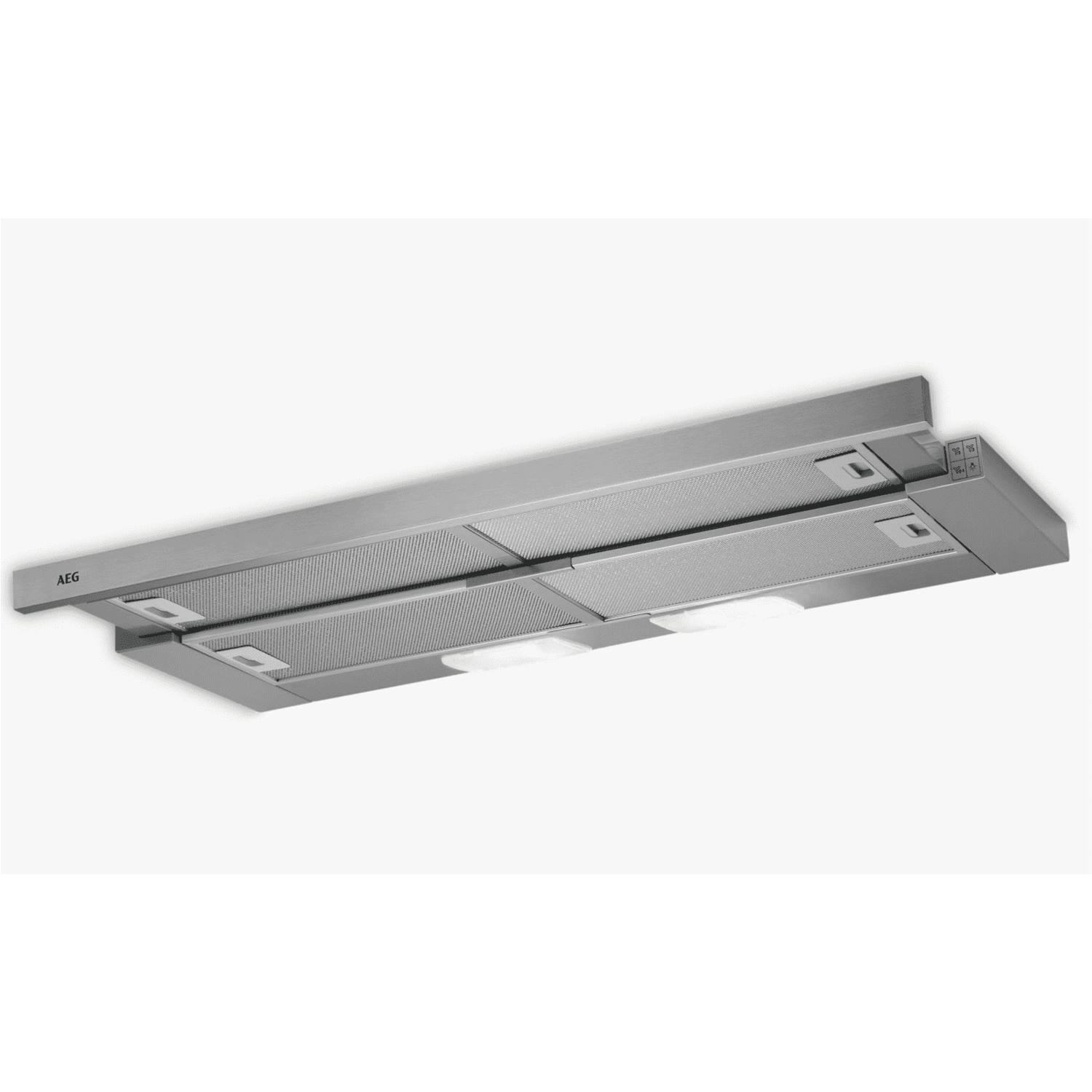 AEG 90cm Telescopic Canopy Cooker Hood - Silver