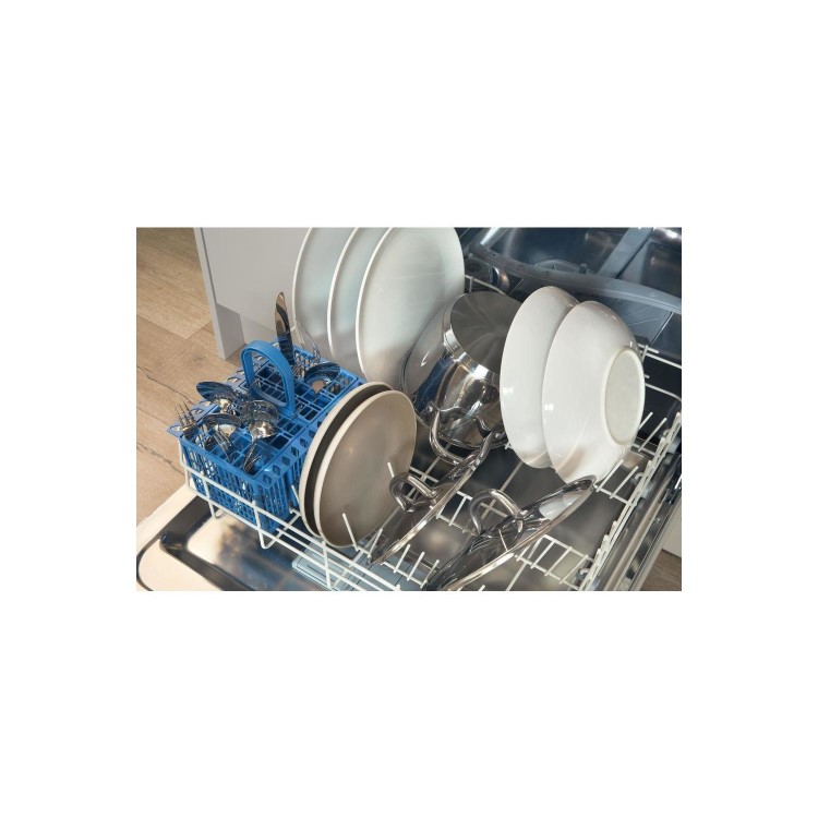 INDESIT DPG15B1NX Ecotime 13 Place Semi Integrated Dishwasher with Quick Wash - Stainless Steel