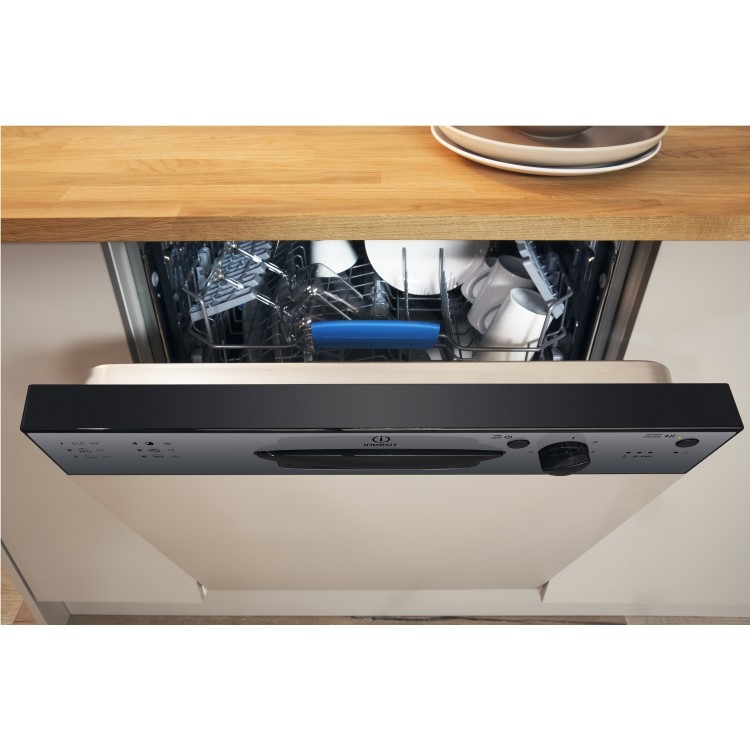 INDESIT DPG15B1NX Ecotime 13 Place Semi Integrated Dishwasher with Quick Wash - Stainless Steel