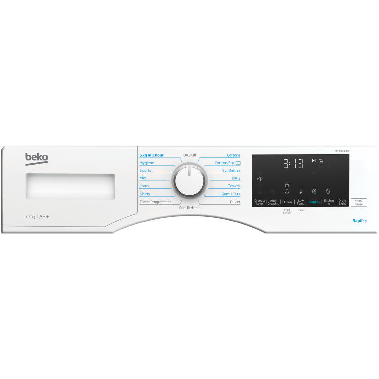 Beko RapiDry 9kg Heat Pump Freestanding Tumble Dryer - White