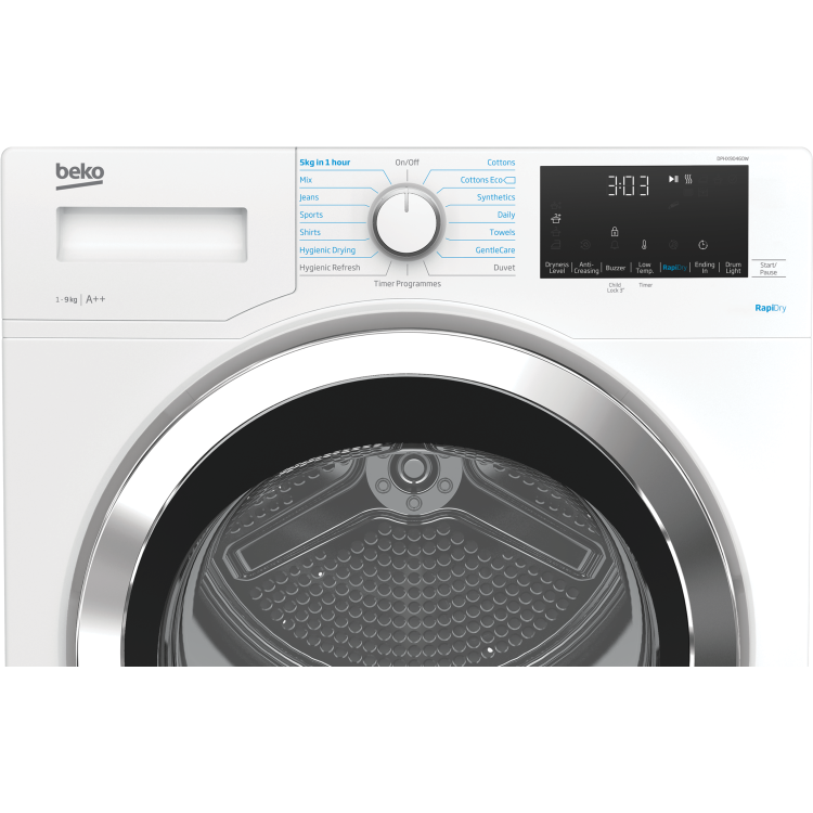 Beko RapiDry 9kg Heat Pump Freestanding Tumble Dryer - White