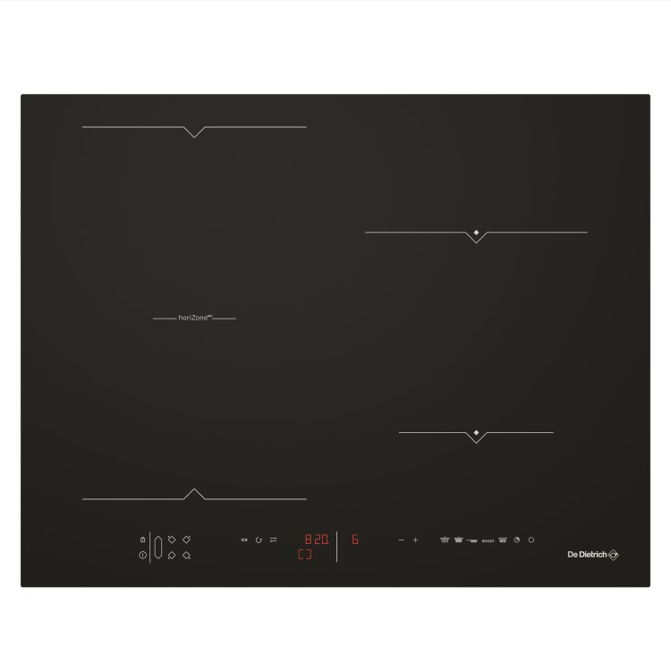 De Dietrich DPI7654B 65cm HoriZone Induction Hob 7 Functions 20 Power Levels -  Black