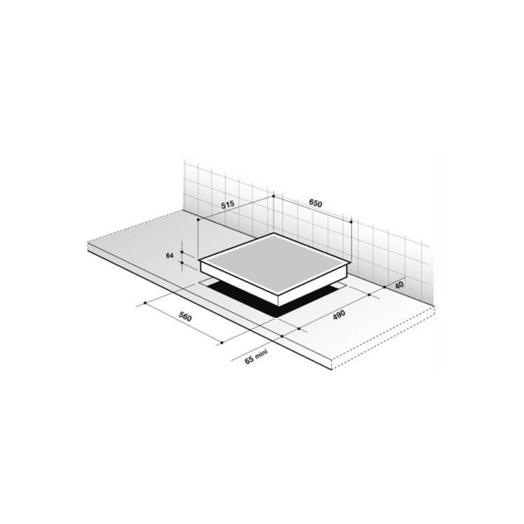 De Dietrich 65cm 4 Zone Induction Hob