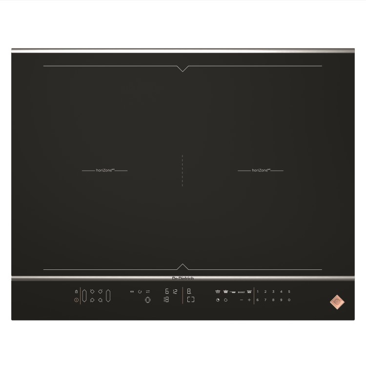 De Dietrich DPI7689XS 65cm 2x5kW Horizone Induction Hob Slide System -  Black