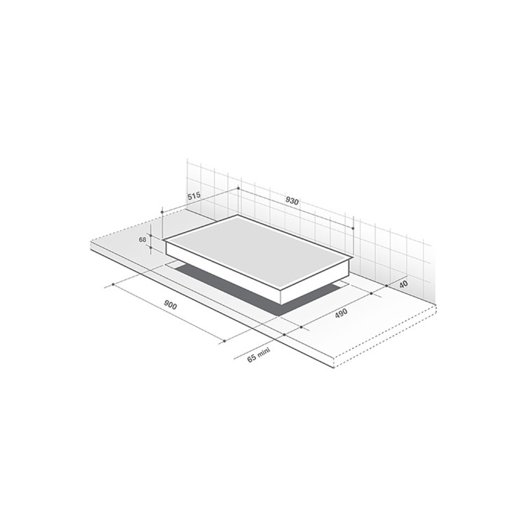 Refurbished De Dietrich DPI7965X 90cm Horizone Induction Hob 8 Functions Black