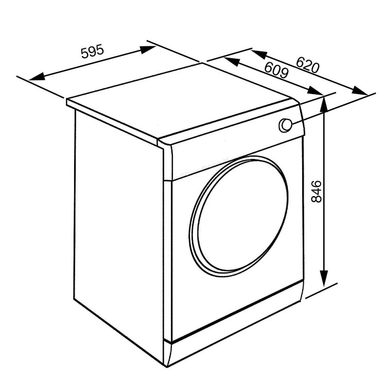 Smeg DRF81AUK 8kg Freestanding Heat Pump Tumble Dryer - White