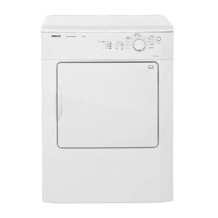 GRADE A2 - BEKO DRVS62W 6kg Freestanding Vented Sensor Dryer - White