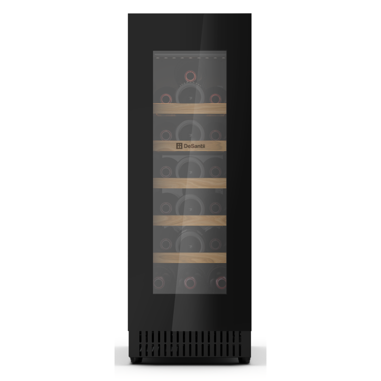 De Santii 18 Bottle Capacity Single Zone Wine Cooler - Black