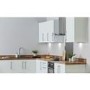 De Santii 60cm Curved Glass Chimney Hood - Stainless Steel