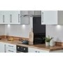De Santii 60cm Curved Glass Chimney Hood - Stainless Steel