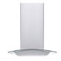 De Santii 60cm Curved Glass Chimney Hood - Stainless Steel