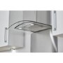 De Santii 60cm Curved Glass Chimney Hood - Stainless Steel