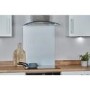 De Santii 60cm Curved Glass Chimney Hood - Stainless Steel