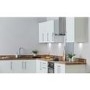 De Santii 60cm Curved Glass Chimney Hood - Stainless Steel