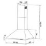 De Santii 60cm Chimney Cooker Hood - Stainless Steel