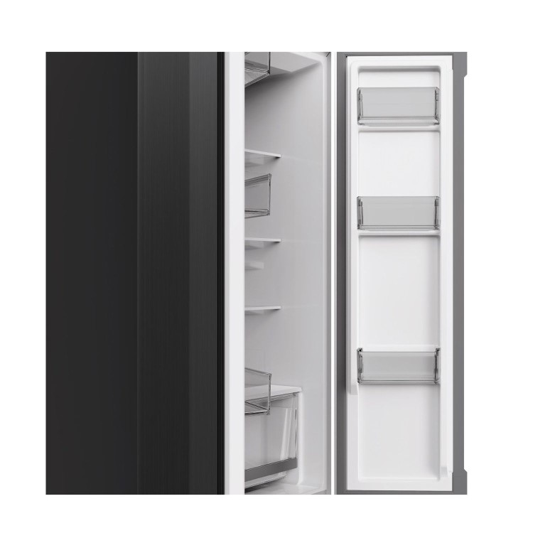 DeSantii 400 Litre French Style American Fridge Freezer - Dark Inox
