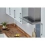 De Santii 60cm Flat Glass Chimney Cooker Hood  - Stainless Steel