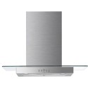 A1/DS60FGSS GRADE A1 - De Santii 60cm Flat Glass Chimney Cooker Hood  - Stainless Steel