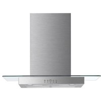 De Santii 60cm Flat Glass Chimney Cooker Hood  - Stainless Steel