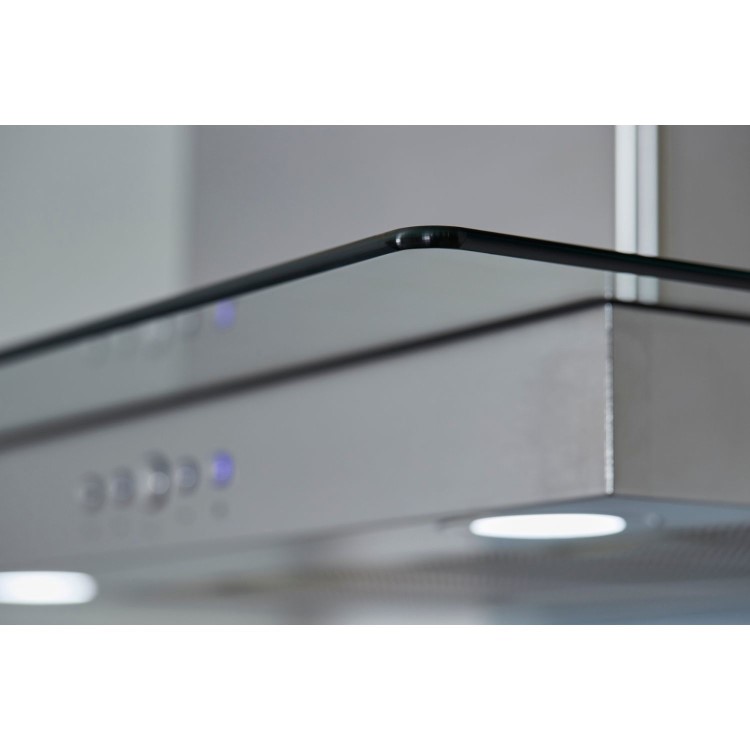 De Santii 60cm Flat Glass Chimney Cooker Hood  - Stainless Steel
